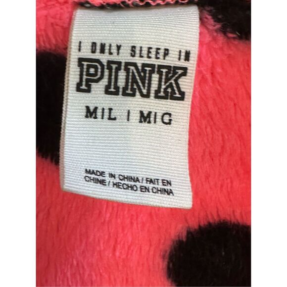 Victoria's Secret PINK size M/L neon melon/black polka robe - Picture 4 of 7